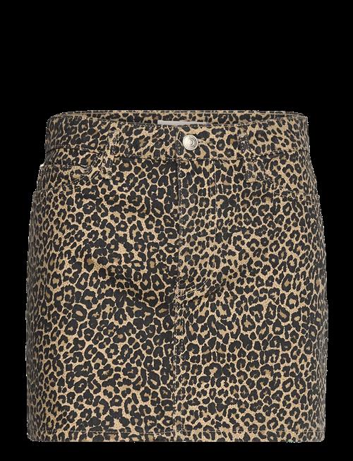 Mango | Leopard-Print Denim Mini-Skirt | S