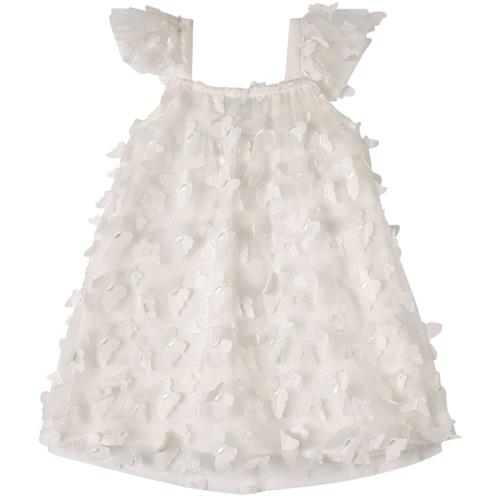 DOLLY by Le Petit Tom Vintage Butterflies Tutu Kjole Hvid White-6-8 Y  Hvid  6-8 år  Piger