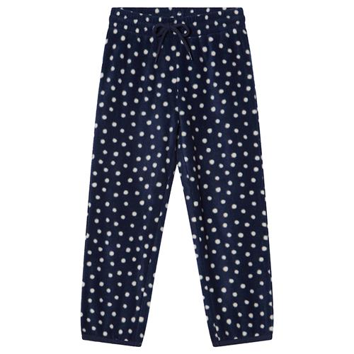 Kuling Northpole Fleece-bukser Navy Polka Dots  Navy Polka Dots-86/92 cm  Marineblå  86/92 cm  Drenge, Piger