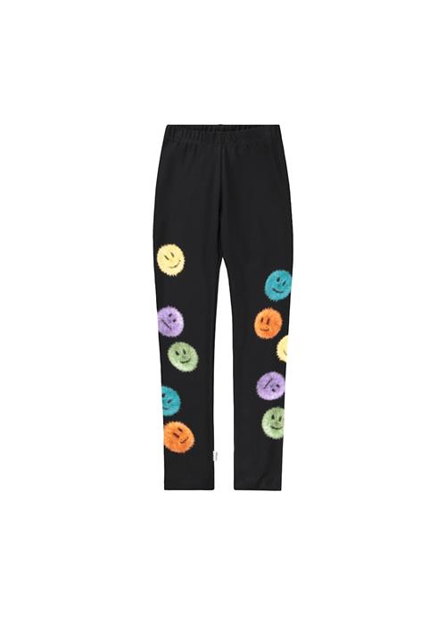 Molo Niki Leggings Colourful Fluff  Colourful Fluff 116 cm  Sort  116 cm  Piger