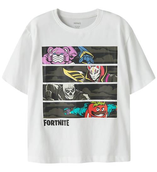 Name It T-shirt - NkmAmos - Fortnite - Bright White