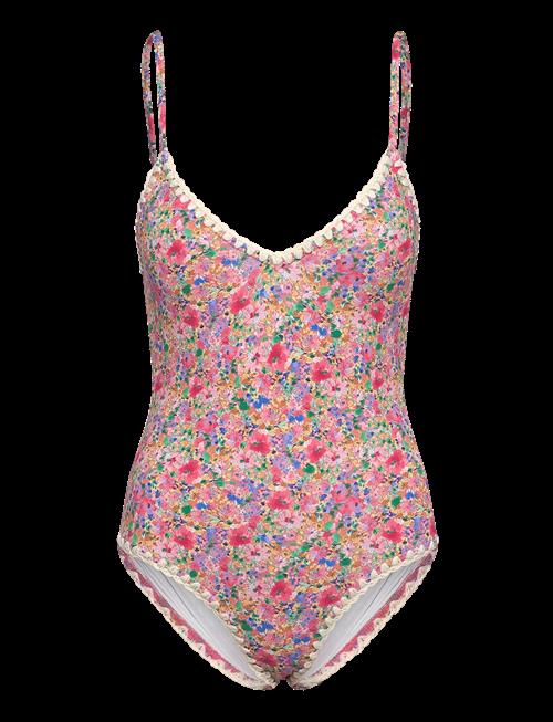 Malina | Nila V-Neck Crochet Trimmed Swimsuit | M