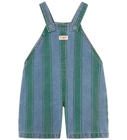 Tiny Cottons Smækbukser - Retro Stripes - Denim Medium Wash