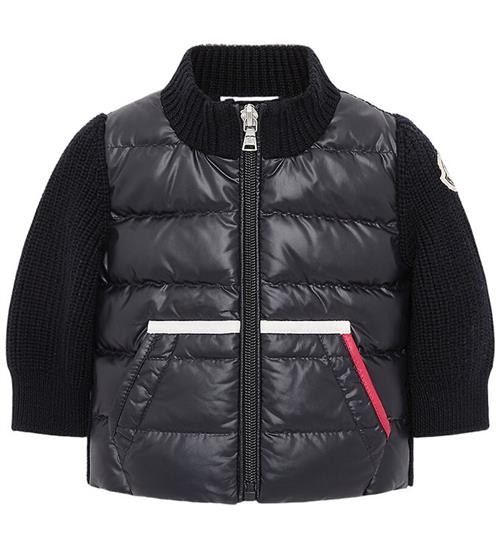 Moncler Cardigan - Uld/Dun - Navy