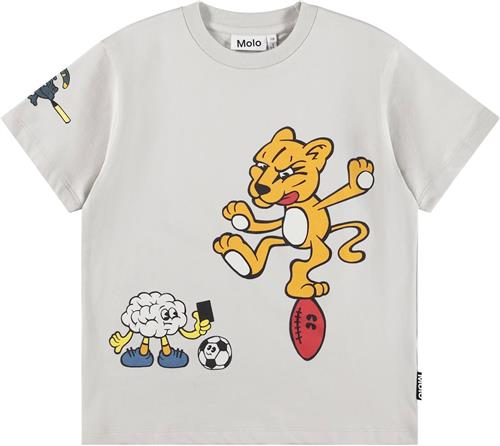 Molo Riley T-shirt Curious Friends  Curious Friends 116 cm  Grå  116 cm  Drenge