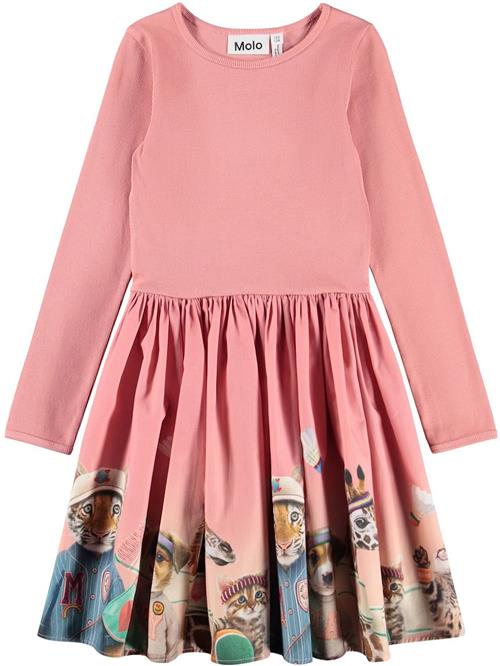 Molo Casie Dress Ls Cheerful Cheer Cheerful Cheer 92/98 cm  Lyserød  92/98 cm  Piger