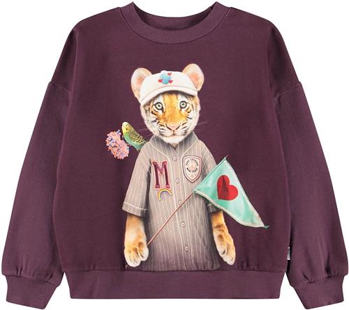 Molo Maxi Sweat Shirt Sporty Tiger Sporty Tiger 128 cm  Rød  128 cm  Piger
