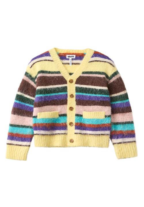Molo Brutus Cardigan Gemstone Stripe Gemstone Stripe 122/128 cm  Gul  122/128 cm  Drenge, Piger