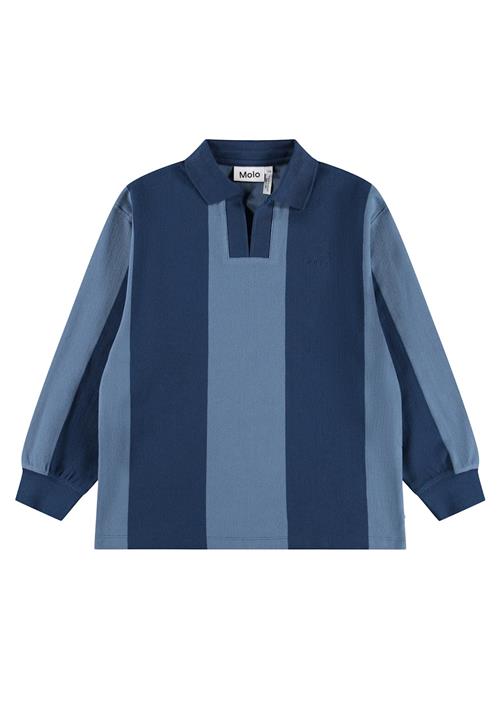 Molo Rexxie Poloshirt Long Sleeve Stripy Twilight Stripy Twilight 110 cm  Blå  110 cm  Drenge