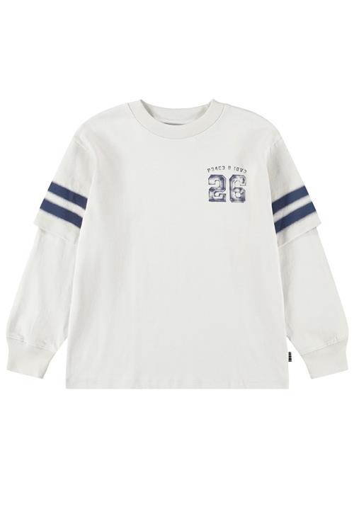 Molo Renton T-Shirts Long Sleeves Spray Numeric Spray Numeric 128 cm  Hvid  128 cm  Drenge