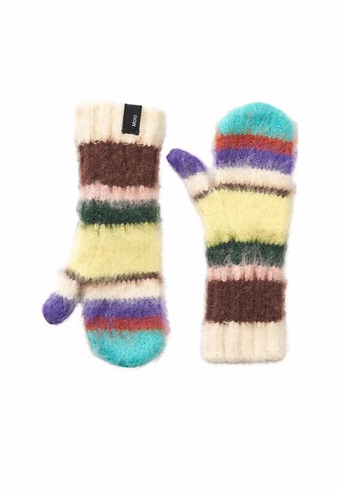 Molo Kirsa Mittens Gemstone Stripe Gemstone Stripe 10-16 Y  Gul  10-16 år  Drenge, Piger