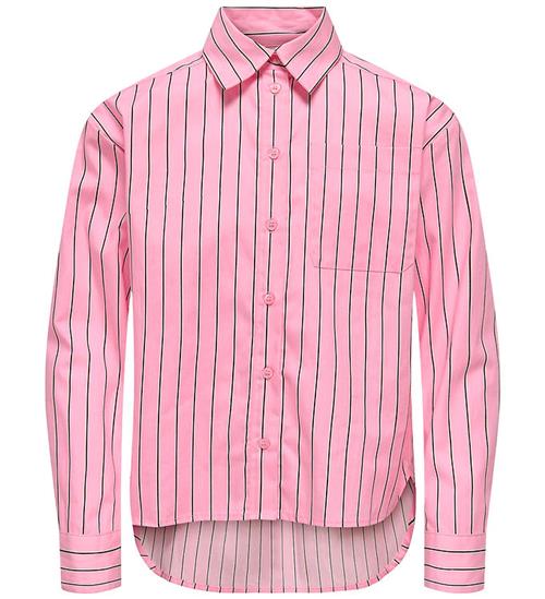 Kids Only Skjorte - KogZendaya - Loose - Pink Lady/Fudge/White