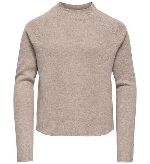 Kids Only Bluse - KogRica - Noos - Strik - Beige/Melange