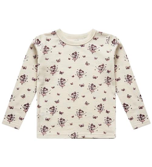 Hust and Claire Bluse - Uld/Bambus - HCAbba - Off White/Rosa m.