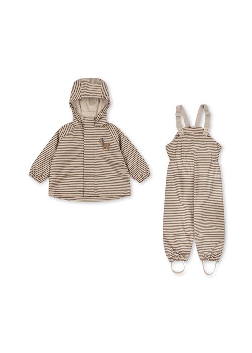Konges Sløjd Rainy Palme Regnsæt Stripe La Mer  Stripe La Mer-12M  Blå  12 måneder  Drenge, Piger