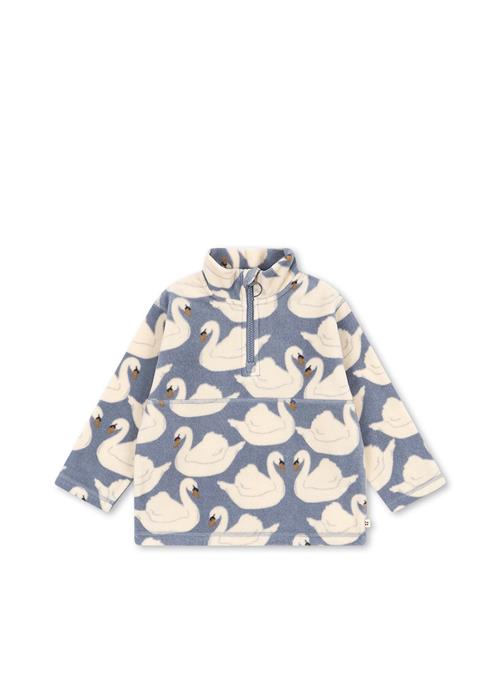 Konges Sløjd Tavi Fleece-sweatshirt Swan  Swan-12M  Hvid  12 måneder  Piger