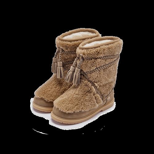 Donsje Amsterdam Myril Støvler Stone Sheep Wool  Stone Sheep Wool-28 Uld Creme  28 EU  Piger