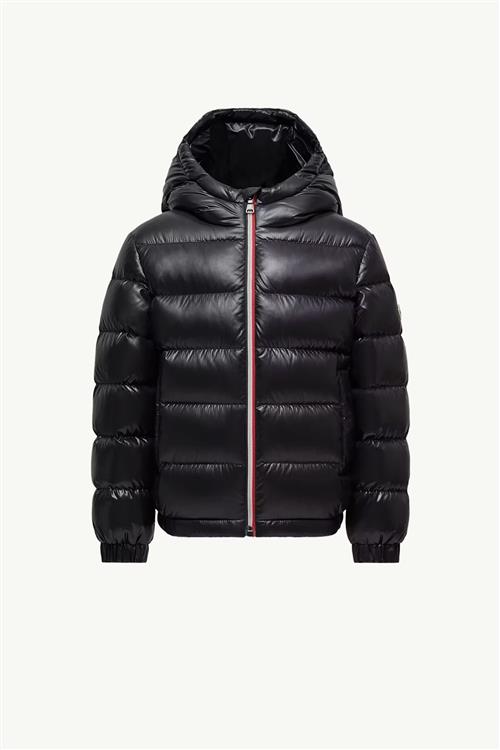 Moncler New Aubert Hooded Down Jacket Black 164 cm  Sort  164 cm  Drenge