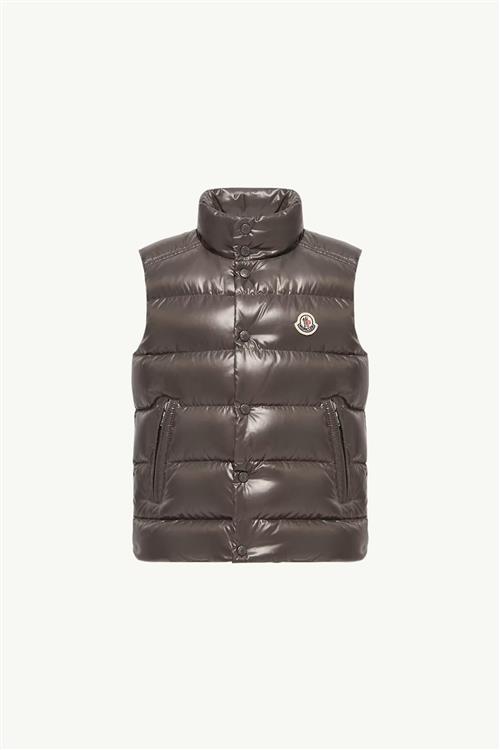 Moncler Tib Down Vest Charcoal 164 cm  Sort  164 cm  Drenge
