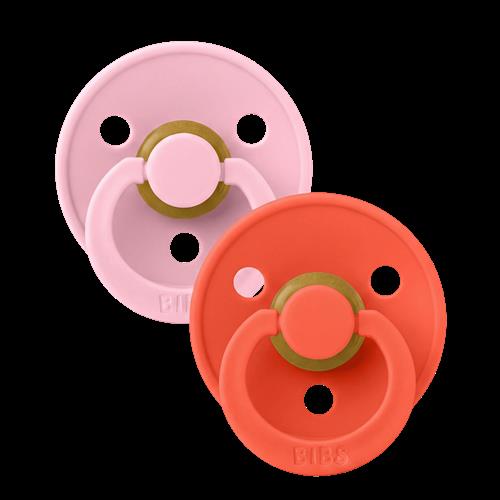 BIBS Colour 2-pak Latex-sutter Baby Pink  Baby Pink 18 M +  Lyserød  18 M +  Piger