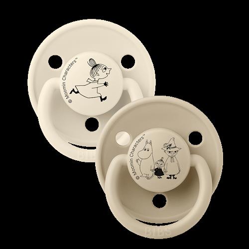 BIBS BIBS X Moomins De Lux Little My 2-pak Silikone-sutter Ivory  Ivory One Size  Hvid  One Size  Drenge, Piger