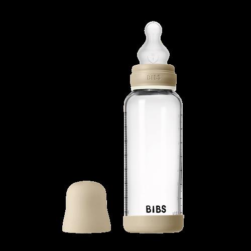 BIBS Babyflaske Af Silikone Og Glas Vanilla Glow  Vanilla Glow One Size  Beige  One Size  Drenge, Piger