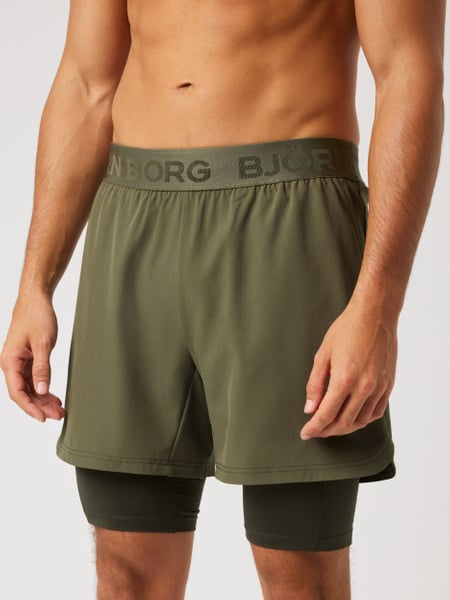Björn Borg Borg 2 In 1 Shorts Grøn, L