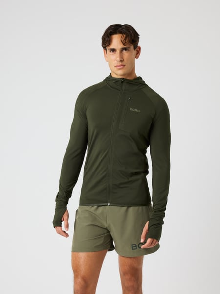 Björn Borg Borg Performance Mid Layer Hood Grøn, S