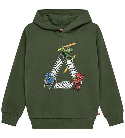 LEGOÂ® Ninjago Hættetrøje - LWSian 603 - Armygrøn m. Print
