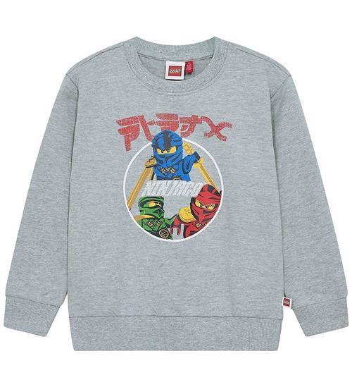 LEGOÂ® Ninjago Sweatshirt - LWSian 606 - Gråmeleret m. Print