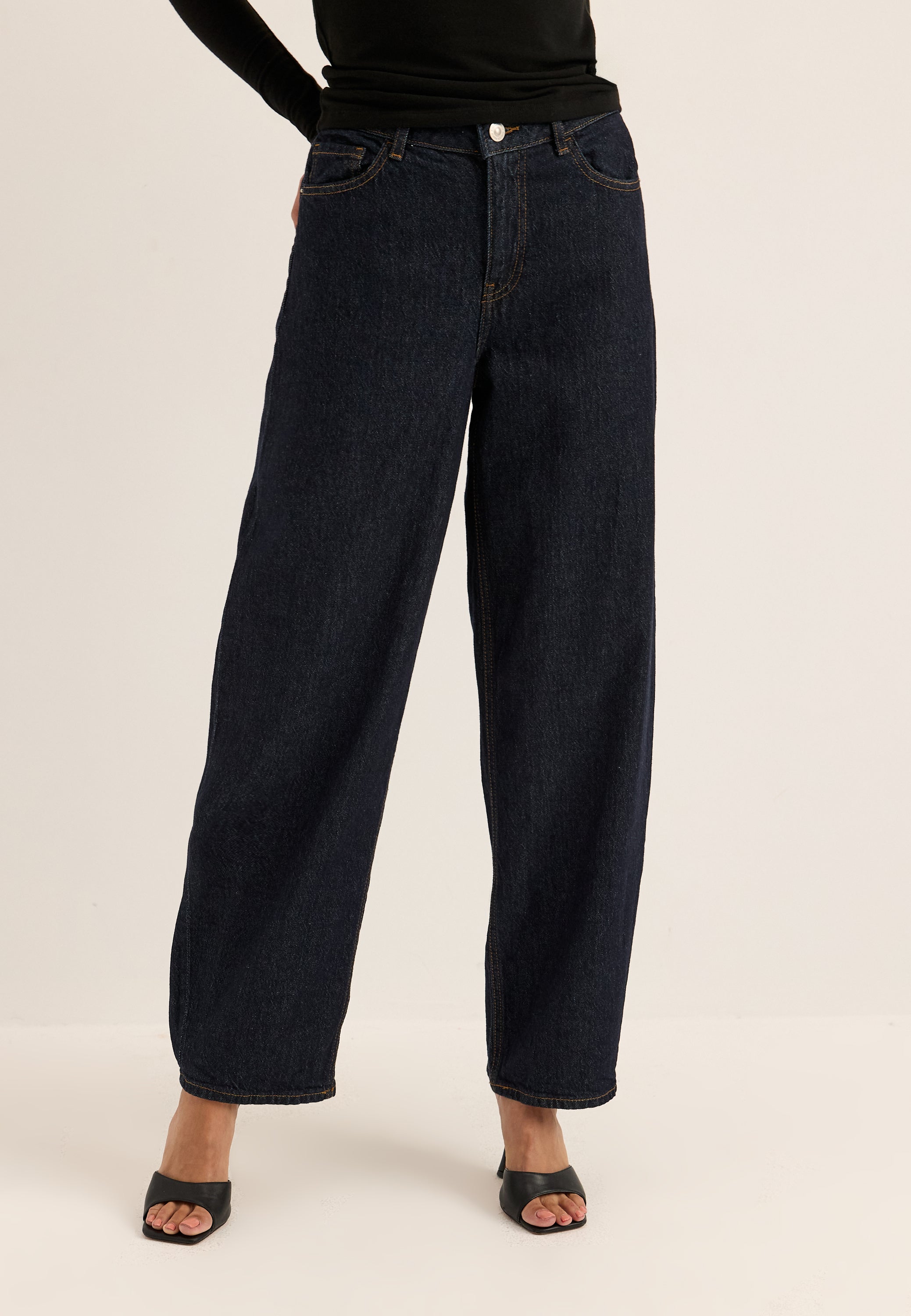 PIECES Pcgrace Mw Barrel Ank Jeans