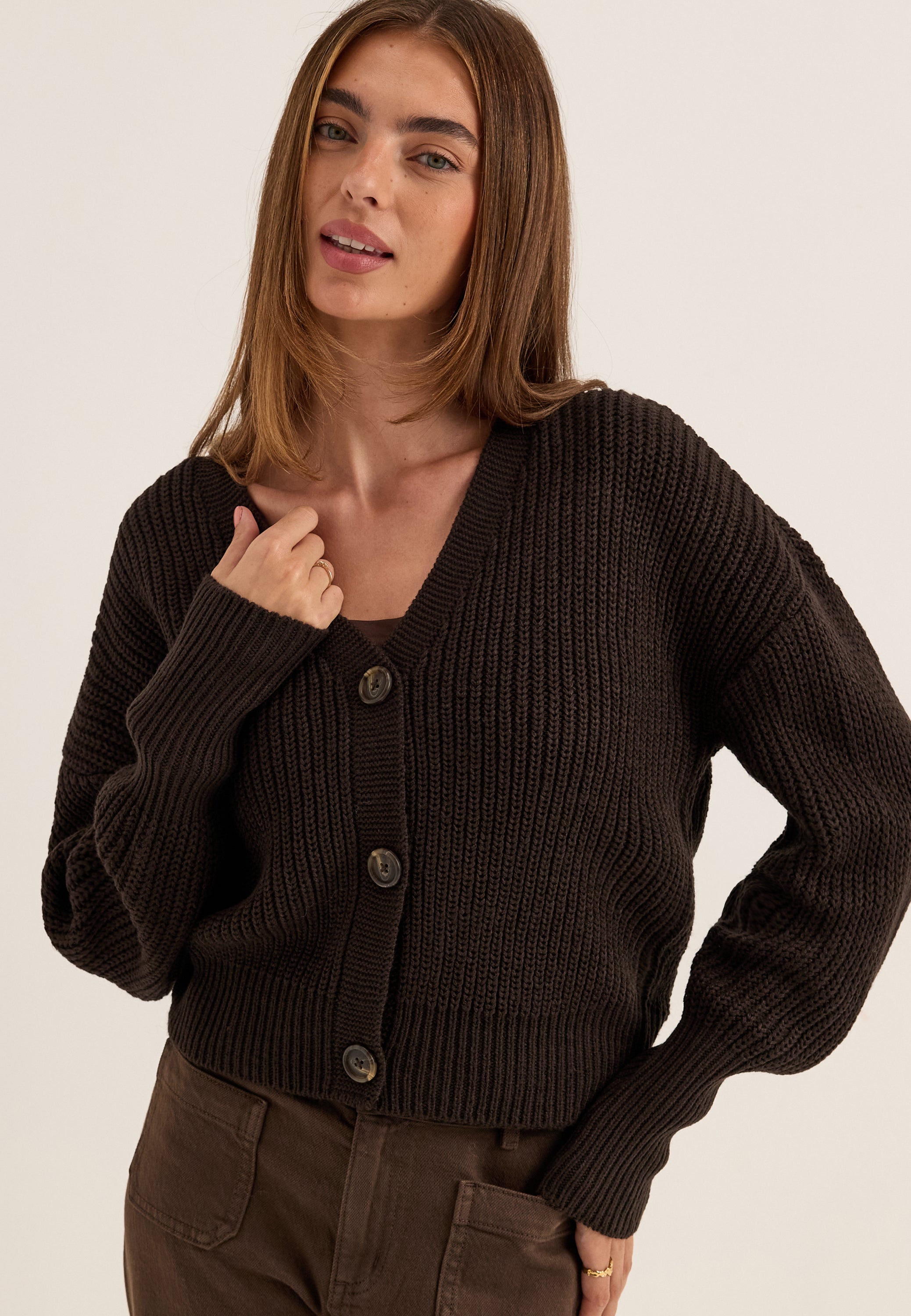 VERO MODA Vmlea LS V-Neck Cuff Cardigan
