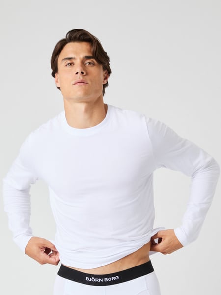 Björn Borg Core Slim Long Sleeve T-shirt 2-pack Hvid, S