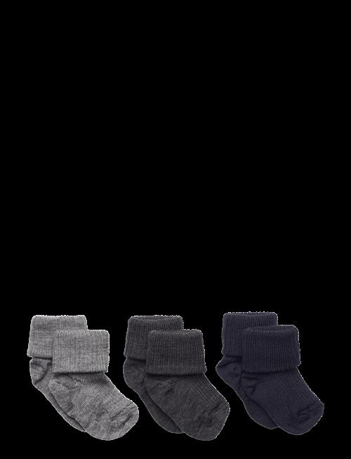 mp Denmark | Wool Rib Baby Socks - 3-Pack | 25/28