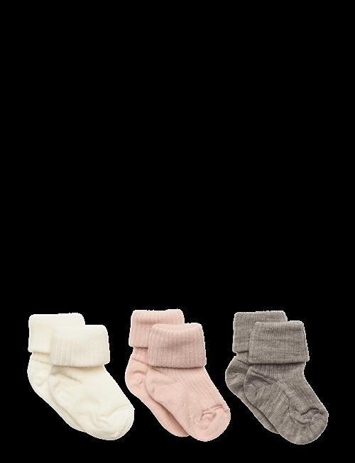 mp Denmark | Wool Rib Baby Socks - 3-Pack | 17/18