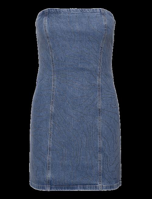 ROTATE | Rhinestone Denim Dress | 40
