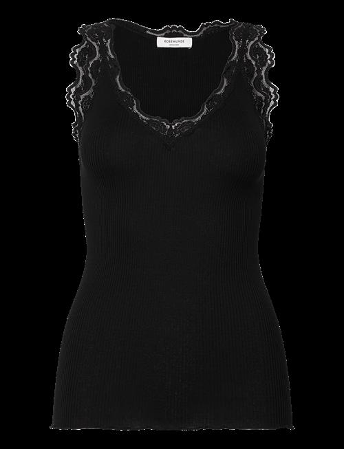 Rosemunde | Rwbeatha Silk Sl V-Neck Lace Top | XS