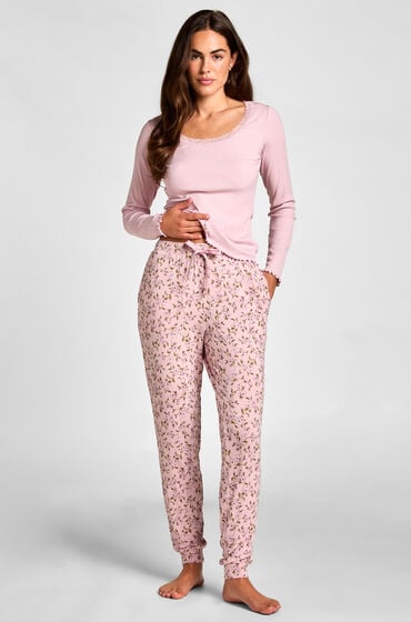 Hunkemöller Pyjamasbukser Jersey Lyserød