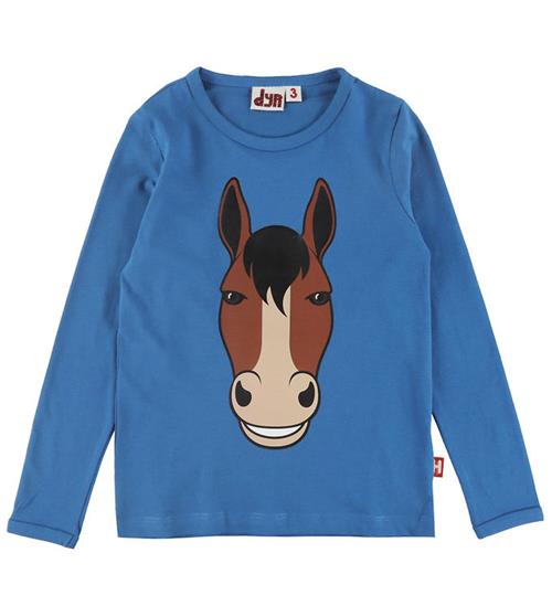 DYR-Cph Bluse - DyrShedding - Warm Blue m. Hest