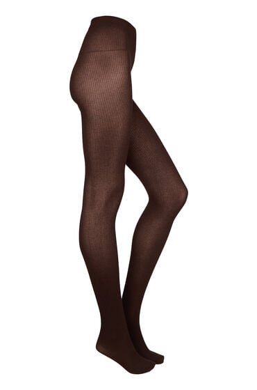 Hunkemöller Ribstrikket Strømpebukser Cashmere Blend Brun