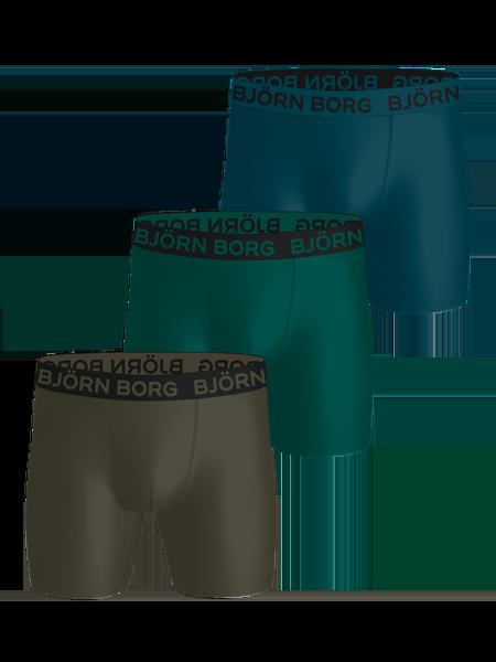 Björn Borg Sports Microfiber Boxers 3-pack Grøn, L