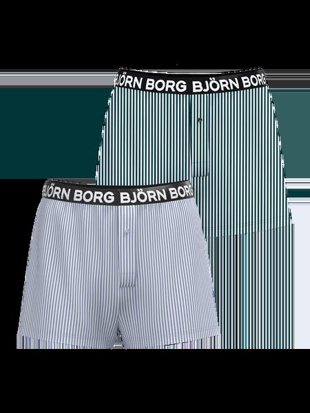Björn Borg Cotton Stretch Logo Woven Boxers Shorts 2-pack Multi, XXL