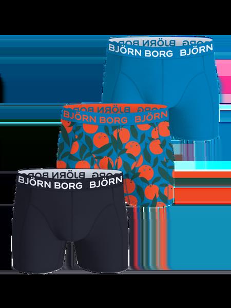 Björn Borg Cotton Stretch Boxers 3-pack Blå, XXL