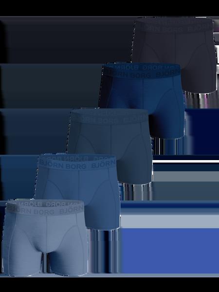 Björn Borg Cotton Stretch Boxers 5-pack Blå, XXL