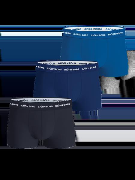 Björn Borg Cotton Stretch Trunks 3-pack Blå, XXL