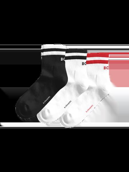 Björn Borg Classic Mid Ankle Socks 3-pack Sort, 36-40