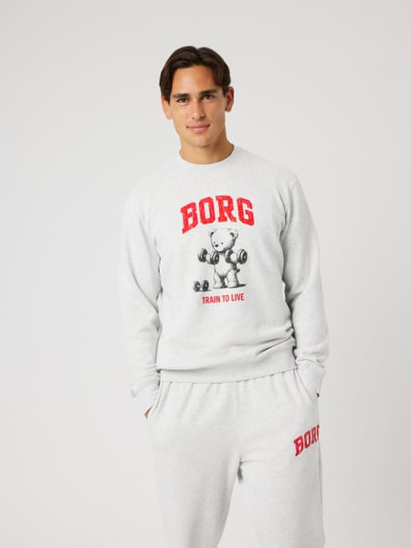 Björn Borg Borg Classic Print Sweatshirt Grå, XXL