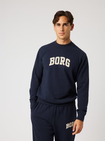 Björn Borg Borg Classic Print Sweatshirt Marineblå, S