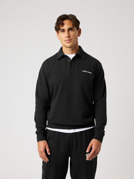 Björn Borg Borg Classic Polo Sweatshirt Sort, S
