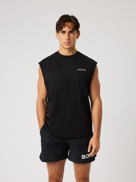 Björn Borg Borg Gym Sleeveless T-shirt Sort, L